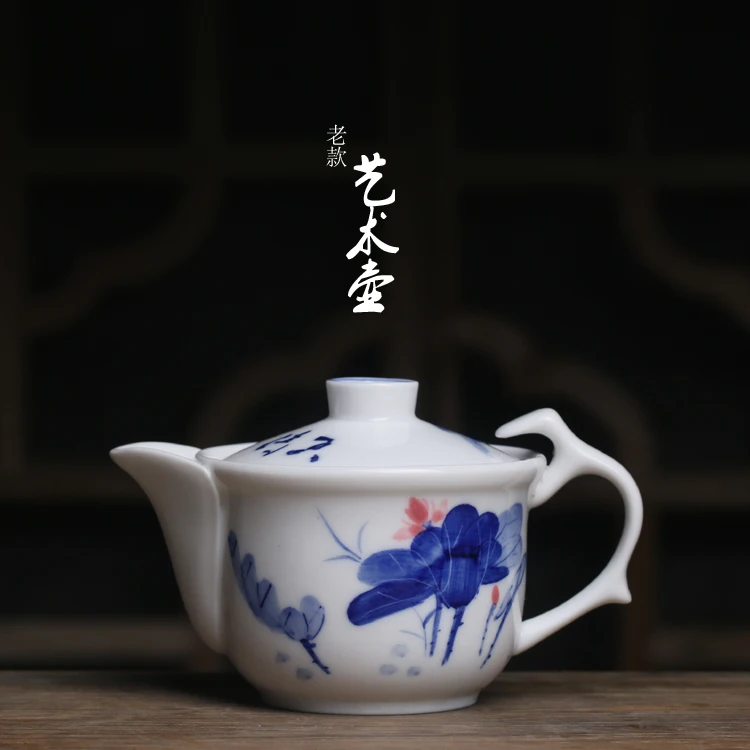 |Chaozhou old tea ware art pot features non hot hand cover bowl pot Kung Fu teapot ceramic Gongfu small size anti hot tea