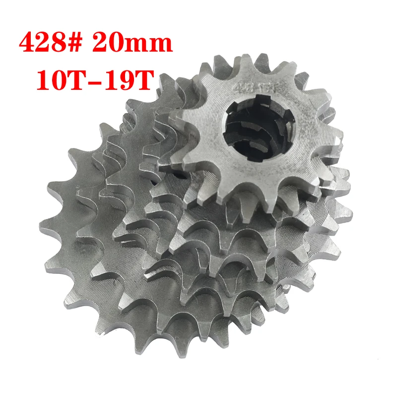 428# 20mm Front Engine Sprocket Motorcycle Chain Transmission for Dirt Pit Bike ATV Quad Go Kart Moped Buggy Scooter Motorcycle