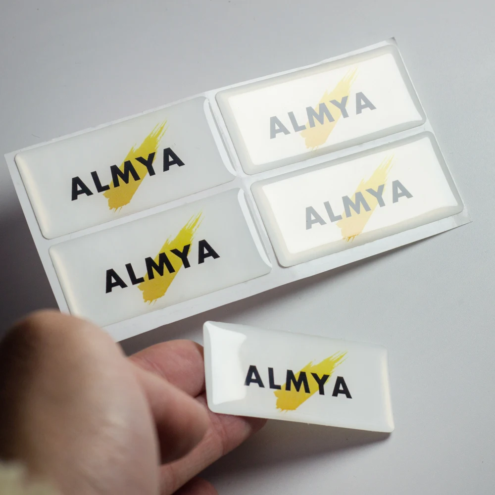 Crystal Drop Plastic Customize Your LOGO Car Label Wine Bottle Packaging Box Logo Trademark PVC Sticker