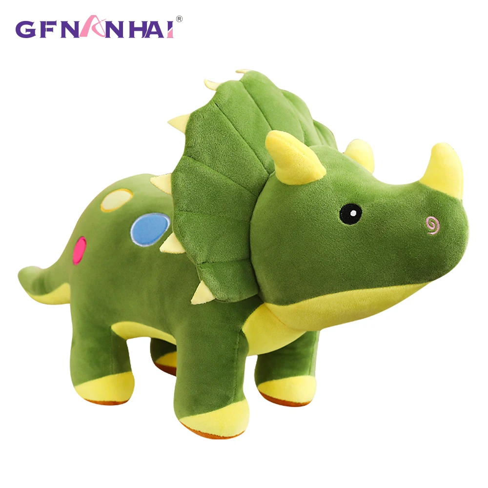 1pc 40-100CM simpatici triceratopo giocattoli di peluche animali creativi bambole di dinosauro farciti cuscino realistico bambini ragazzi regali di compleanno