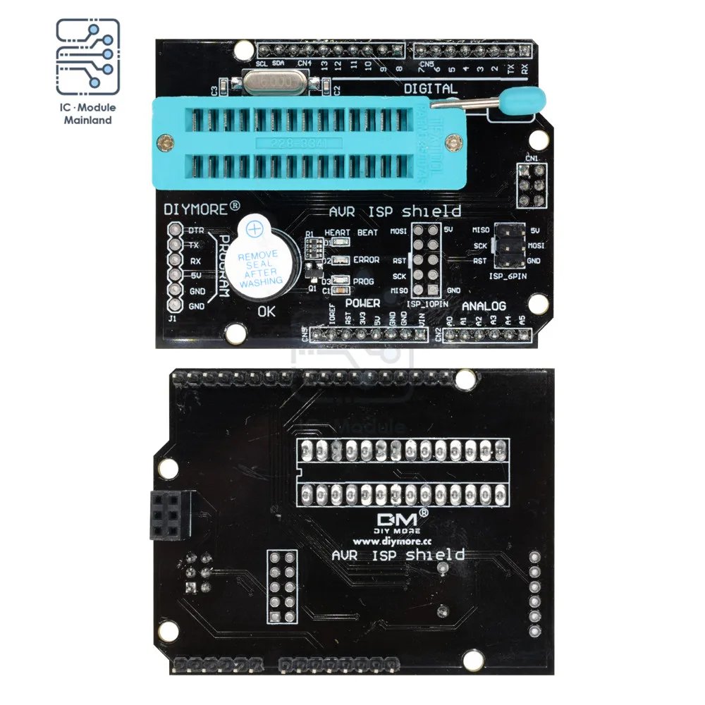 AVR ISPUniversal Programmer Expansion Board Shield Burning Bootloader Atmega328p Module Atmega With LED Indicator for Arduino R3