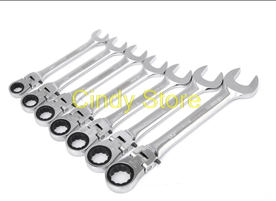 Flexible Pivoting Head Ratchet Spanner Wrench hand Tool 6mm-32mm For Motorcycle Auto Bike and Home Repair