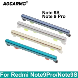 Aocarmo Voor Xiaomi Redmi Note 9 Pro Note 9S Volume Omhoog Knop Zijschakelaar Sleutel Vervangend Onderdeel