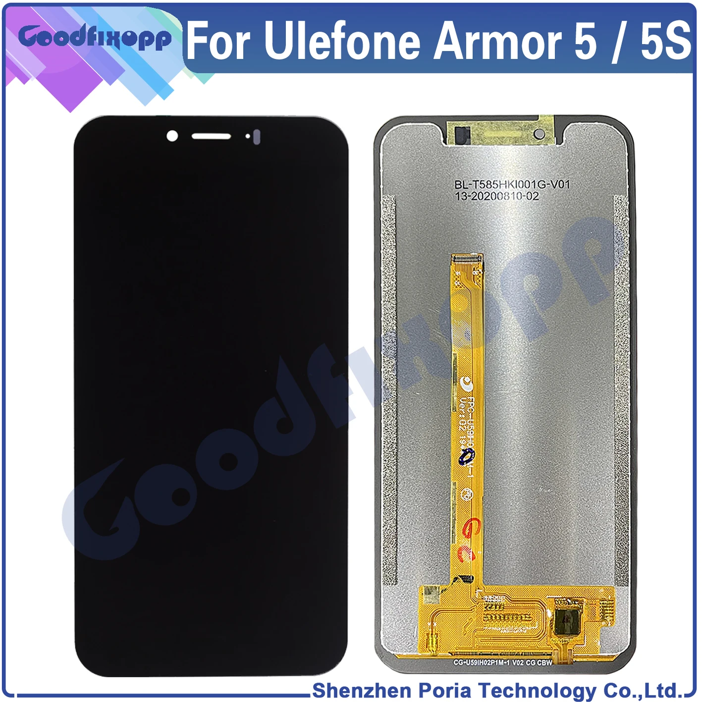 100% Test Screen For UleFone Armor 5 / 5S / 6 / 6E / 8 Phone LCD Display Touch Screen Digitizer Assembly Screen Replacement