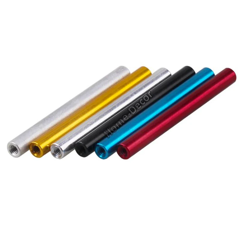10pcs M2 OD3.5mm Aluminium Alloy Hollow Tube Column Spacers Tubing Wing Connecting Rod for RC Toy Aircraf Model #Black