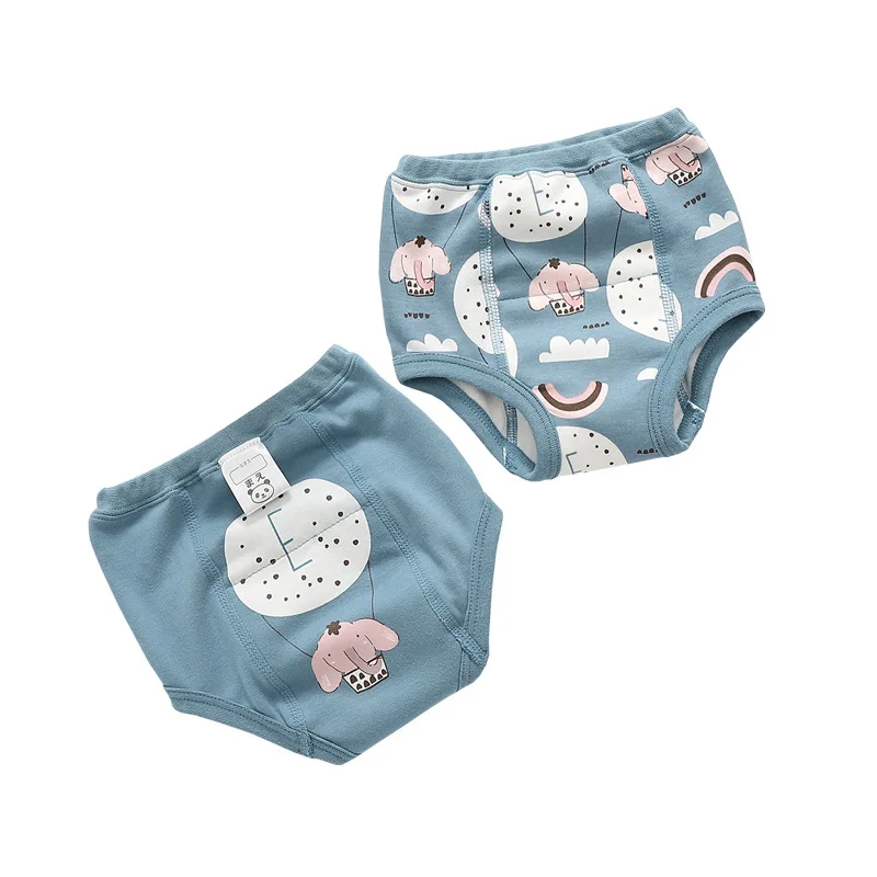 Happyflute 2Piece/Set Baby Cotton Waterproof Trainning Pants Children\'s Breathable Washable Diaper Pants