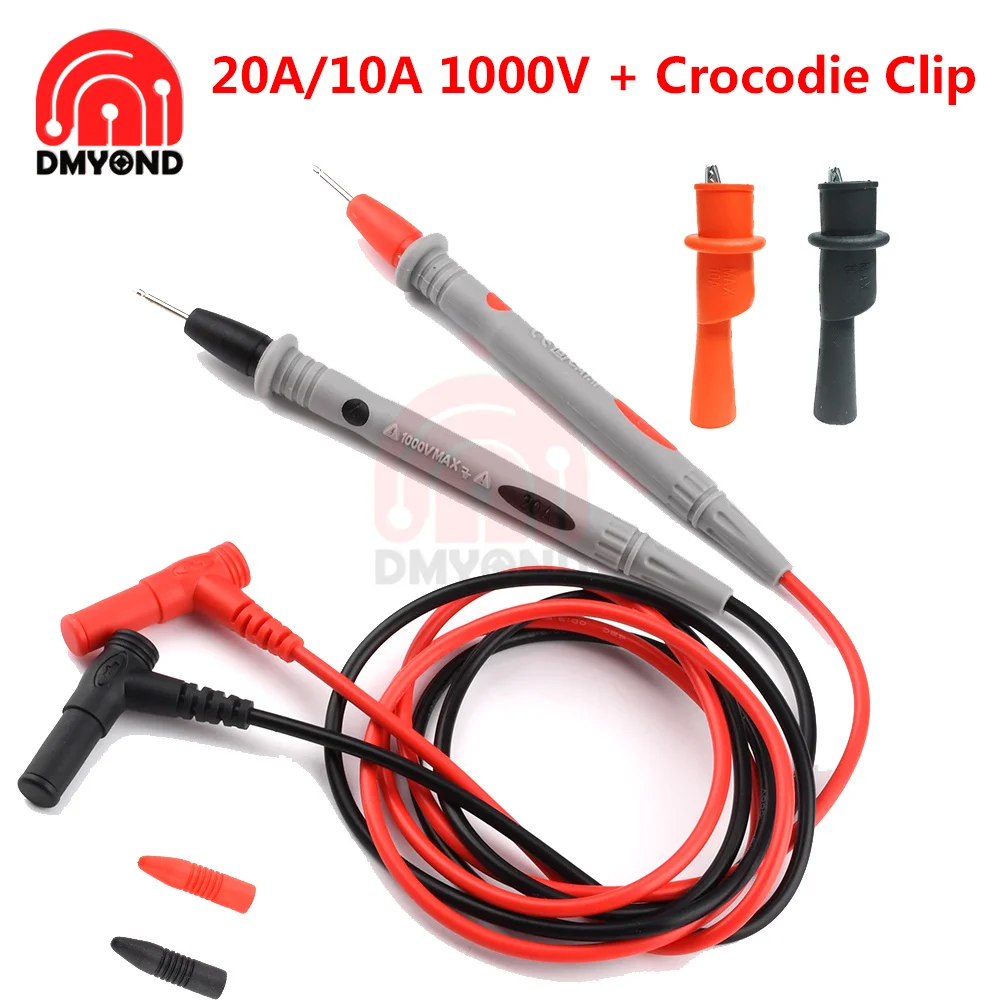 AC DC 1000V 20A 10A Digital Multimeter Test Leads Measuring Probes Pen Kit Universal Cable for Multi-Meter Tester Wire Tip