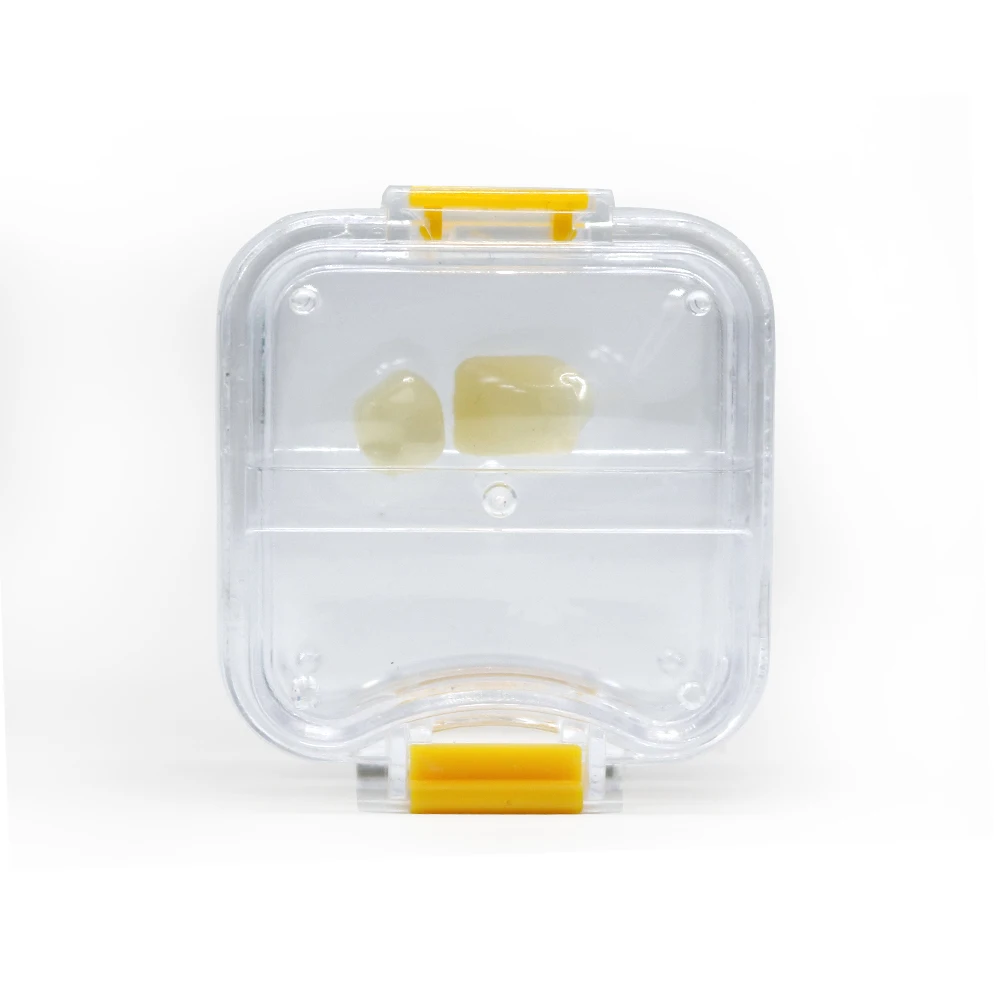 50Pcs/Lot Dental Tooth Box with Film Clear Plastic Denture Storage Case Membrane Tooth Box