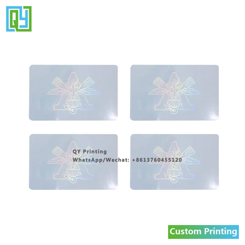 1000pcs 52x83mm Custom Printing Adhesive 3D 2D Hologram Stickers Security Packaging Holographic Transparent Laser Labels  Mark