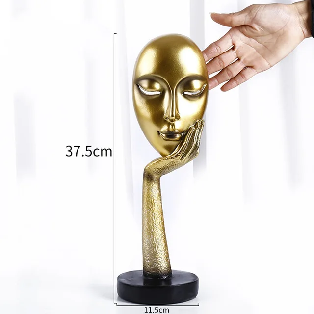 Nordic Luxe Goud Hars Sculptuur Technologie Decoratie Woonkamer Eetkamer Grid Veranda Wijn Tv Kast Decoratie Gift