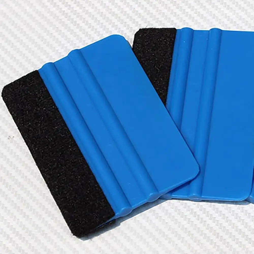 Blue Felt Squeegee Vinyl Film Tool  Scraper Car Tinting Window Glass Wash Auto Accessories