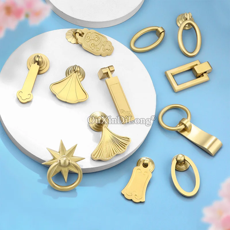 

Brand New 10PCS Pure Brass Furniture Handles Drawer Pulls Cupboard Wardrobe Kitchen TV Wine Cabinet Pulls Handles and Knobs
