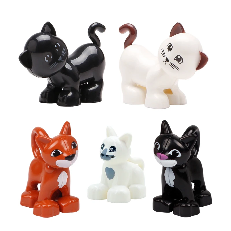 Zoo Tiere Serie Set Große Größe Bausteine Montieren Zubehör Nette Vögel Tiere Elefant Tiger Ziegel Bildung Spielzeug Kinder