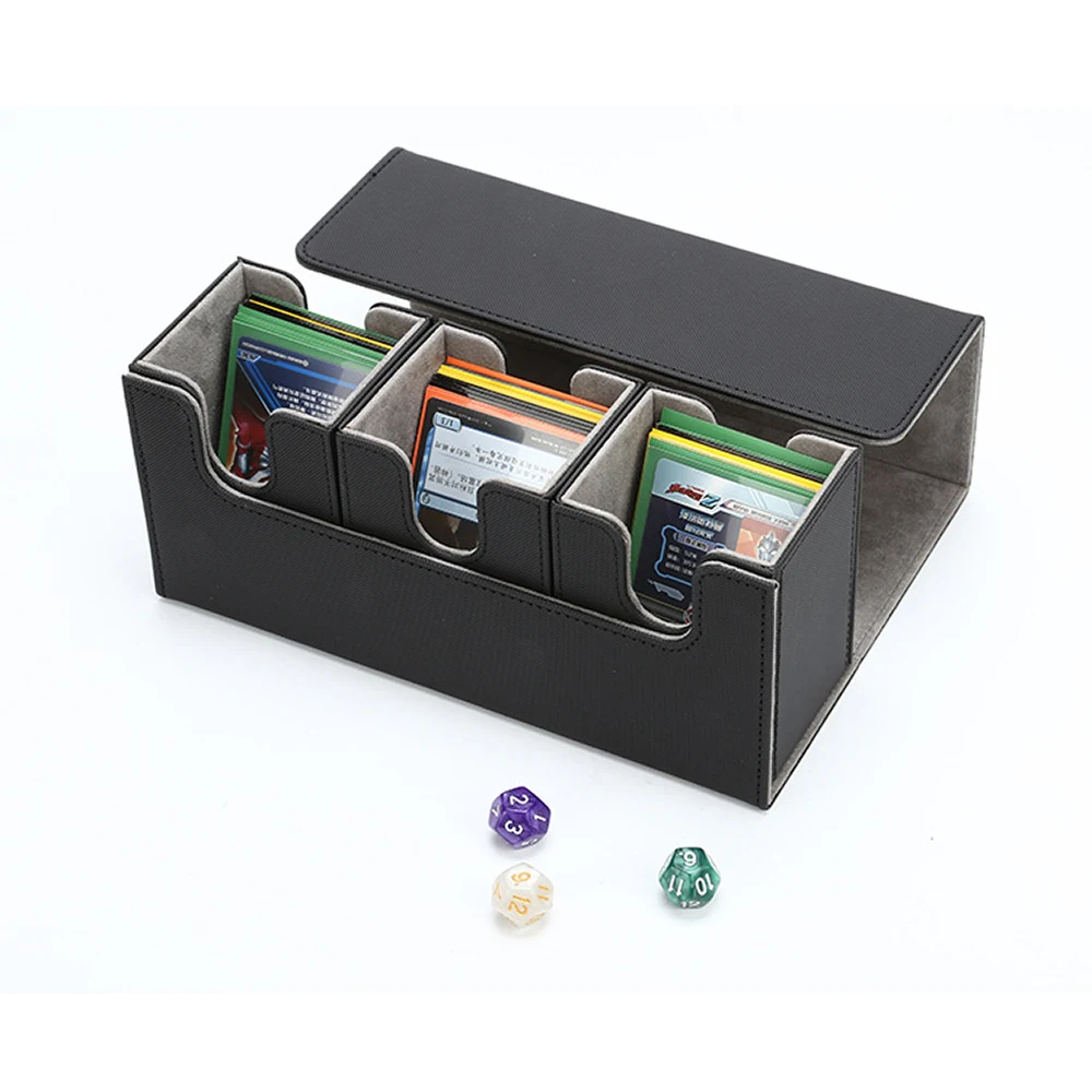 

Super large Capacity Card storage box High-end Atmospheric Separation Three-in-one Combination Card Box For MTG TCG PKM