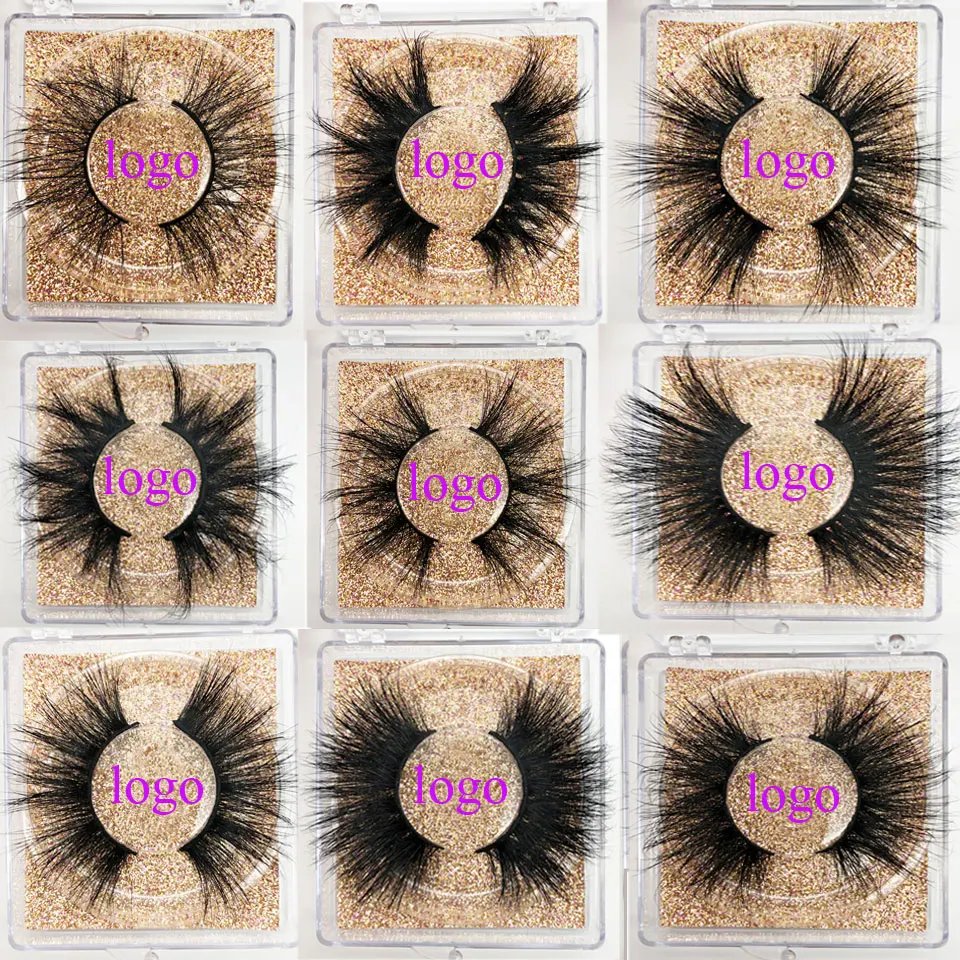 

Makeup 3D Mink Eyelashes Bulk 25mm False Eyelash Packaging Box Dramatic Long Lashes Vendor Soft Curly Wholease 5D Mink Eyelashes