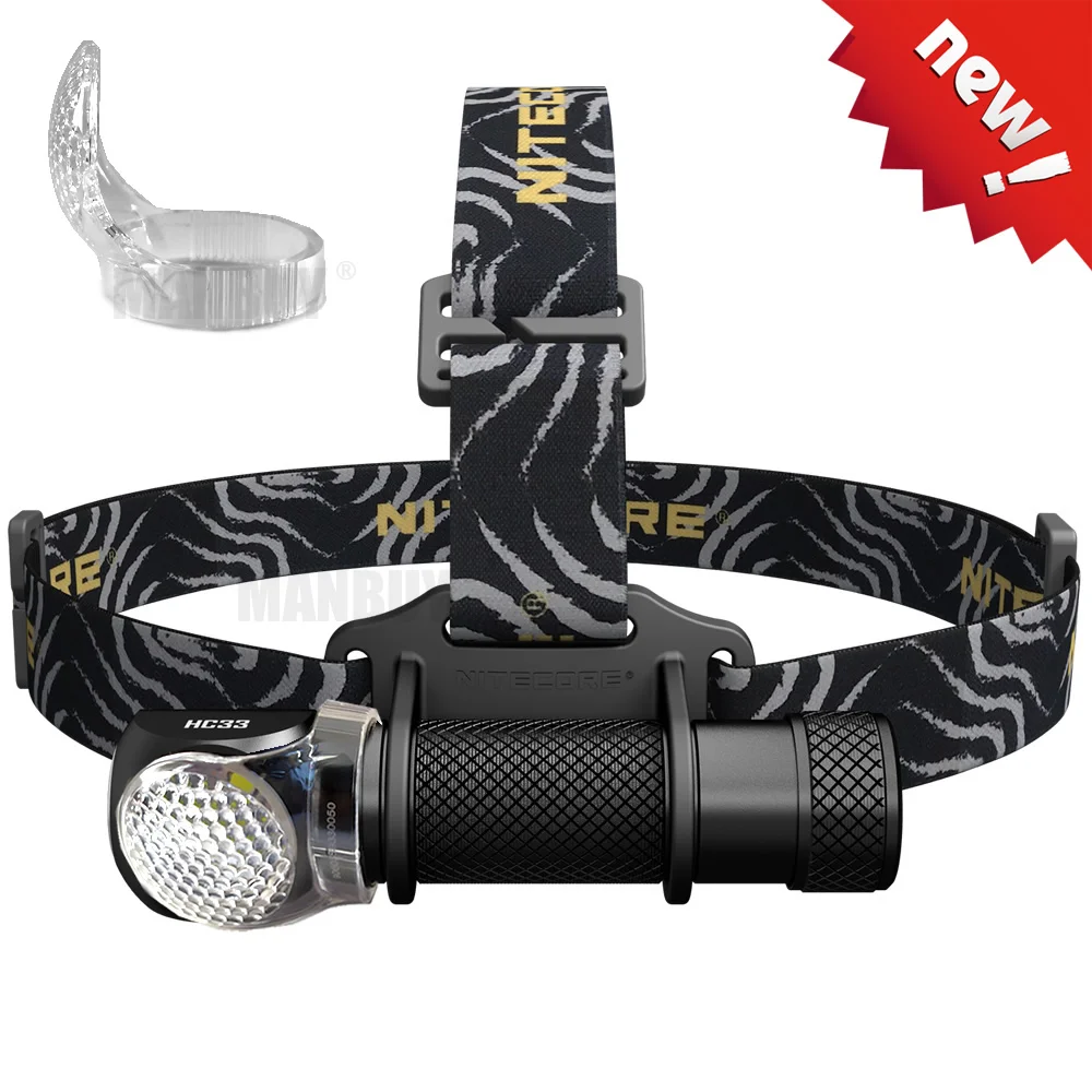 2024 NITECORE Headlamp HC33 18650 Build-in USB Charging Port Battery Waterproof Head Light Outdoor Camping Hunting Wholesale