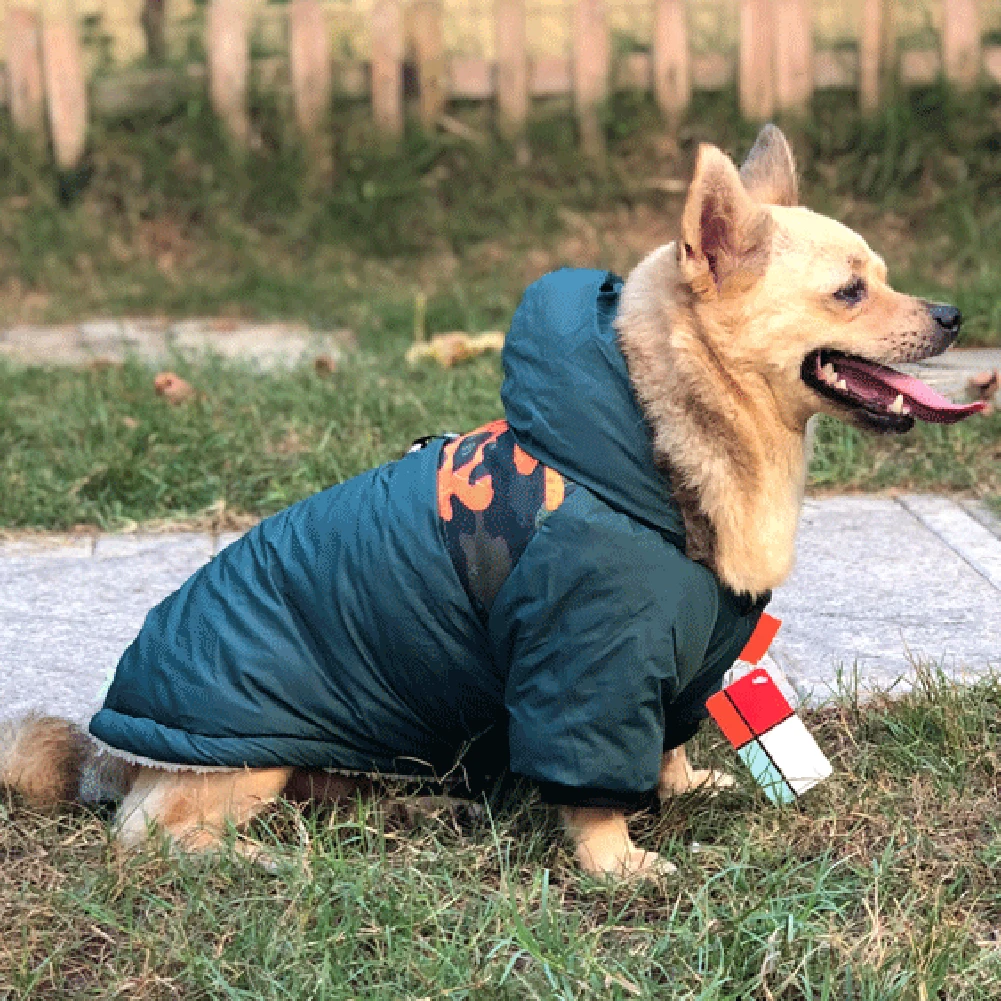 Warm Pet Down Jacket Winter Dog Cat Clothes Hoodie Coat Pet Waterproof Clothes Warm Fleece Pet Clothing For Small Large Dogs