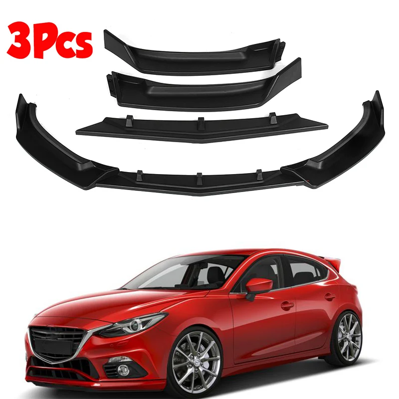 

Car Front Bumper Splitter Diffuser Lip Body Kit Spoiler Protector Cover Deflector Lip For Mazda 3 Axela 2014 2015 2016 2017 2018