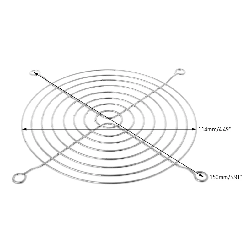 Fan Protection Net Grille 12cm Dia Iron Mesh Safety Grid For Computer Case Fans 