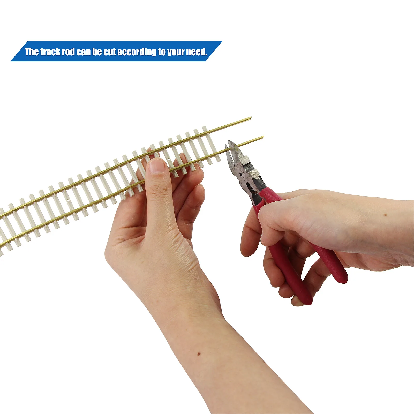 1pc Model Railway HO Scale 1:87 Tracks Flexible Rail 46cm with Rail Joiners Screws HP27HO