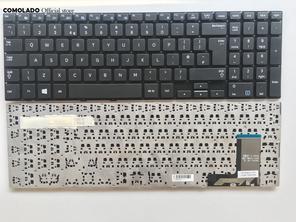 UK Laptop Keyboard For Samsung 370R5E NP370R5E NP370R5V 510R5E NP510R5E 450R5E 450R5V NP450R5E NP450R5V Black&white UK Layout