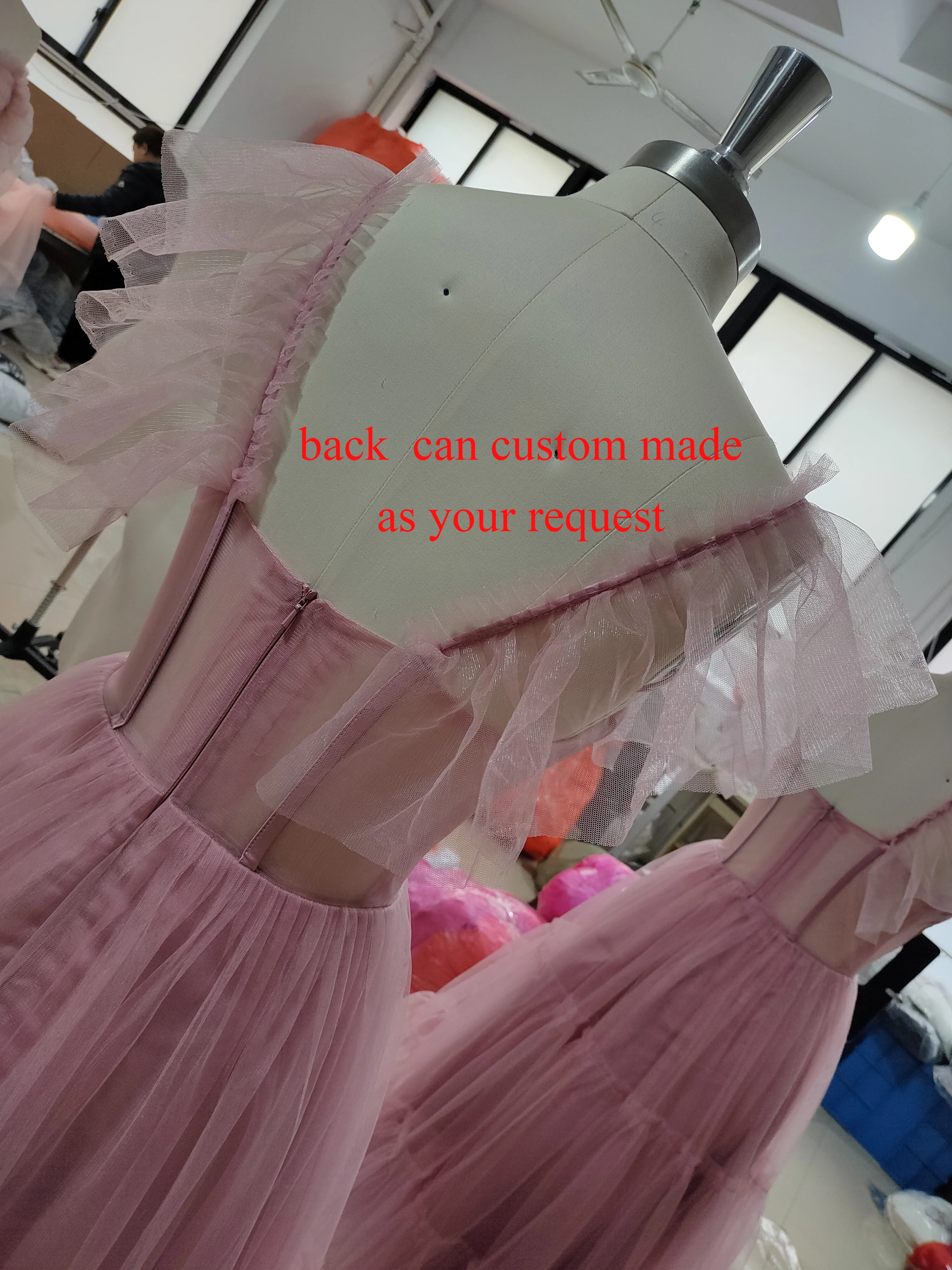 Sevintage Eenvoudige Licht Roze Korte Prom Dresses Spaghettibandjes Tiered Tulle Prom Jassen Sweeheart Thee-Lengte Wedding Party Dress