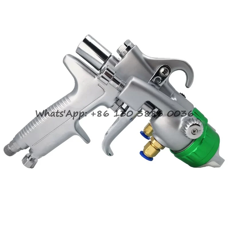Pistola a spruzzo bicomponente della pistola a spruzzo della doppia testa del calibro di 1.3mm con 2 pentole inferiori, pistola a spruzzo a doppia testa pressurizzata interna