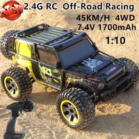 4WD High Speed RC Off-Road Climbing Car 1:10 2.4G 45KM/H High Speed Drive Independent Suspension Shock Absorber RC Toy Car Gift