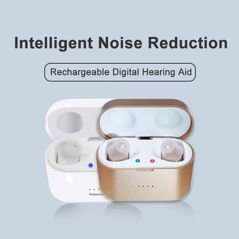 Rechargeable Hearing Aids Digital 4 Channels Portable Sound Amplifier 5 Colors Invisible SR41 Adjustable Audifonos