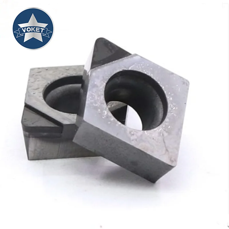VOKET Nhôm Lưỡi Dao PCD Dụng Cụ Xoay CCGT 060202 Độ Chính Xác Sáng Tiện Lưỡi Dao Phủ CBN Cứng Cao Cấp Chất Liệu Dụng Cụ Xoay
