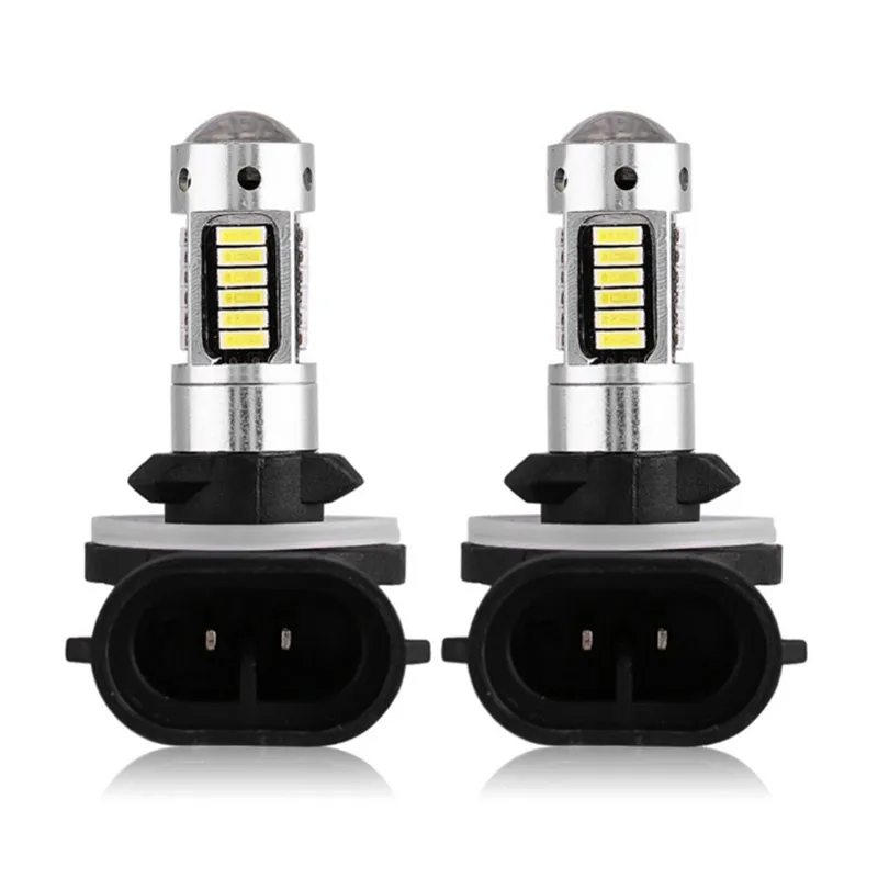 H27 881 H27W/2 LED Car Bulbs Fog Lamp 4014 30SMD DRL Daytime Running External Lights Vehicle White Amber Blue 12V