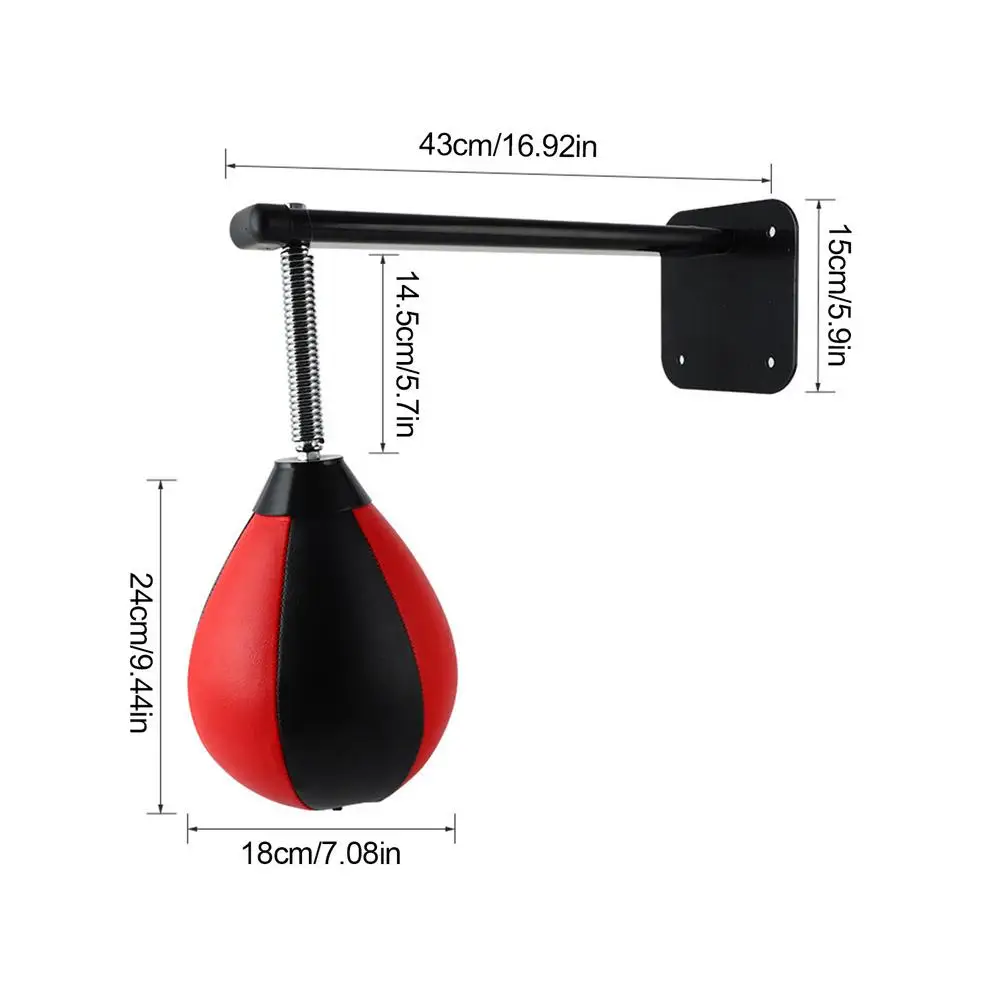 Boxing Ball PU Punching Speed Ball Iated Pear Boxing Bag Wall Hanging Boxing Speed Ball For Fitness Sports Training Equipment