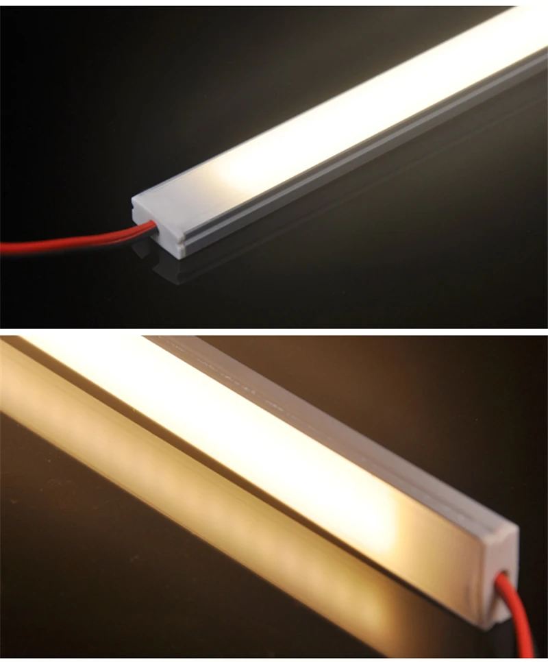 1-30 PCS LED Rigid Strip DC12V 50CM 20 inch SMD5730 36LEDs U/V-Shaped Flat LED Aluminum Channel Rigid Strip for Indoor Lighting