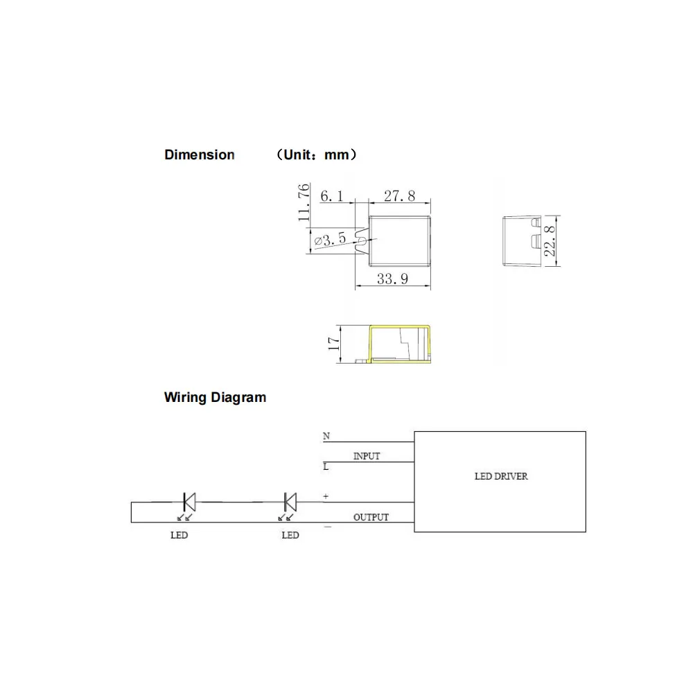 230V Mini Driver 1x3W Power Supply 500mA 600mA 700mA 300mA 3V for Single 5050 3030 LEDs Built-in Small Lamp CE TUV SAA