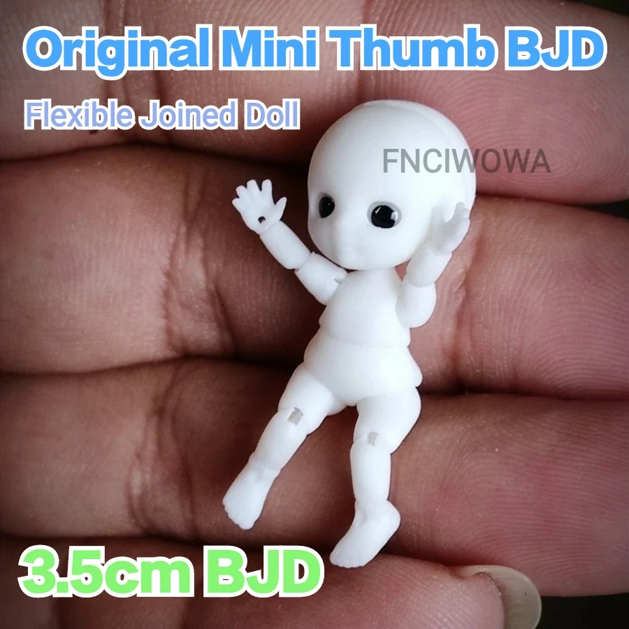 Original 3.5cm 2.2cm 1.5cm BJD 1/50 Jointed Thumb Doll LALA Top Quality Ultra Exquisite Mini Resin Model Toy Adult Kid Mom Gift