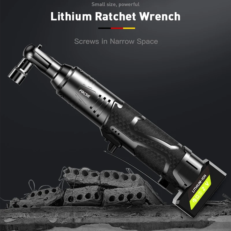 Recarregável Cordless Chave Elétrica Ratchet Wrench Angle Drill Chave de Fenda para Remoção Parafuso Porca Ferramenta de Reparo do Carro 85nm 21v