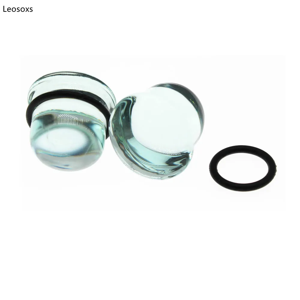 Leosoxs 2 Stuks 6-25Mm Oor Expander Glas Oor Expander Auricle Oorbellen Body Piercing Sieraden Oordopjes