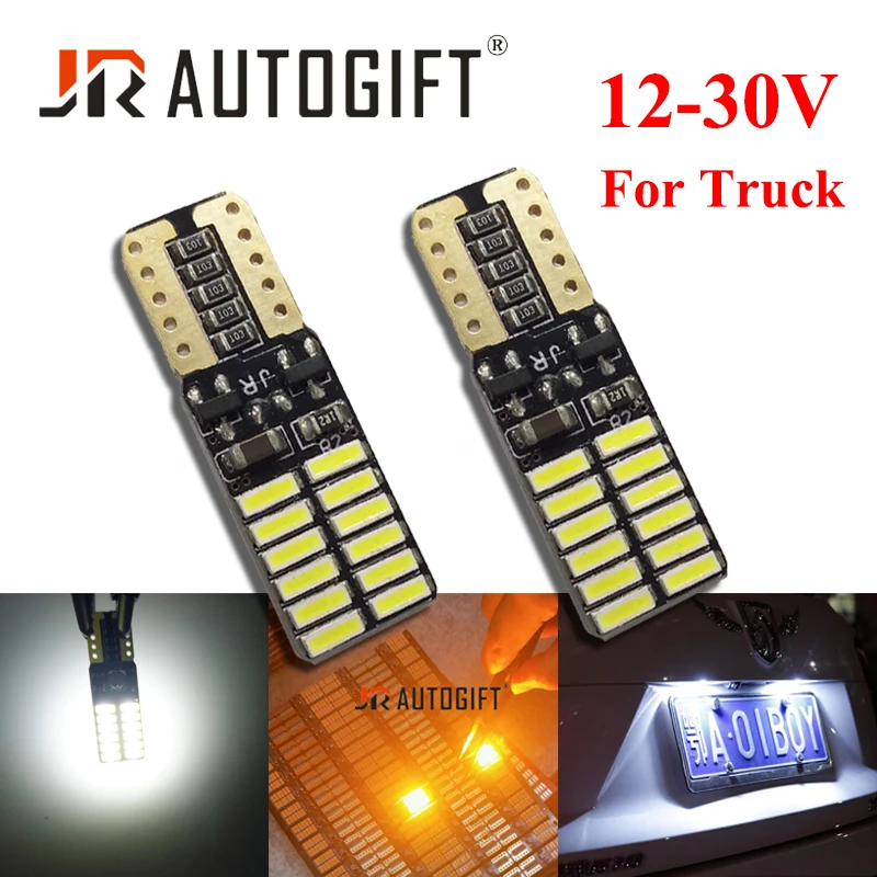 

100x 12-30V Truck Car LED Light T10 Led Canbus No Error W5W Bulb 168 194 Non-polar Signal Lamp Dome Reading License Plate Lights