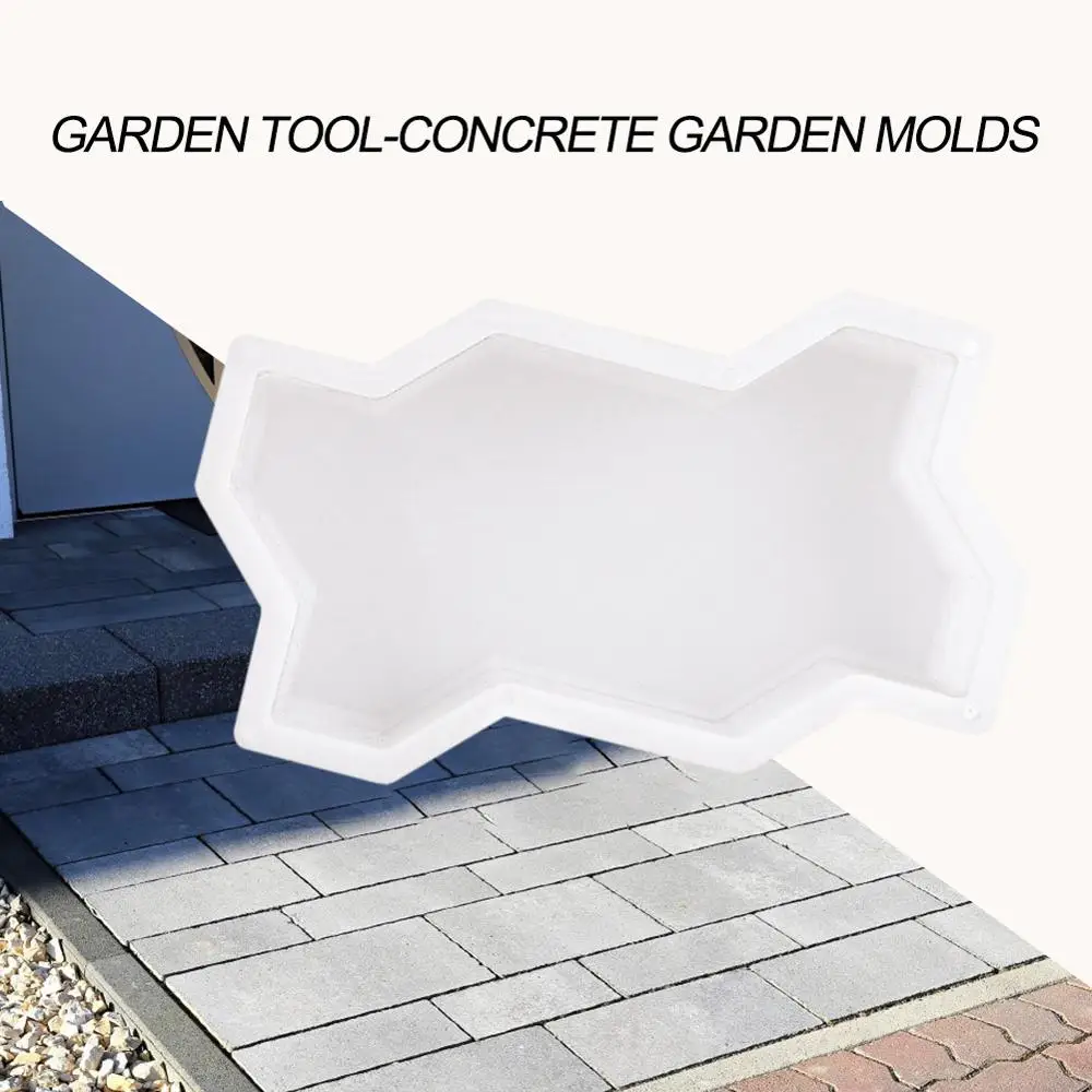 Molde do pavimento do jardim caminhada molde concreto diy manualmente pavimentação cimento tijolo pedra estrada moldes de concreto pathmate m