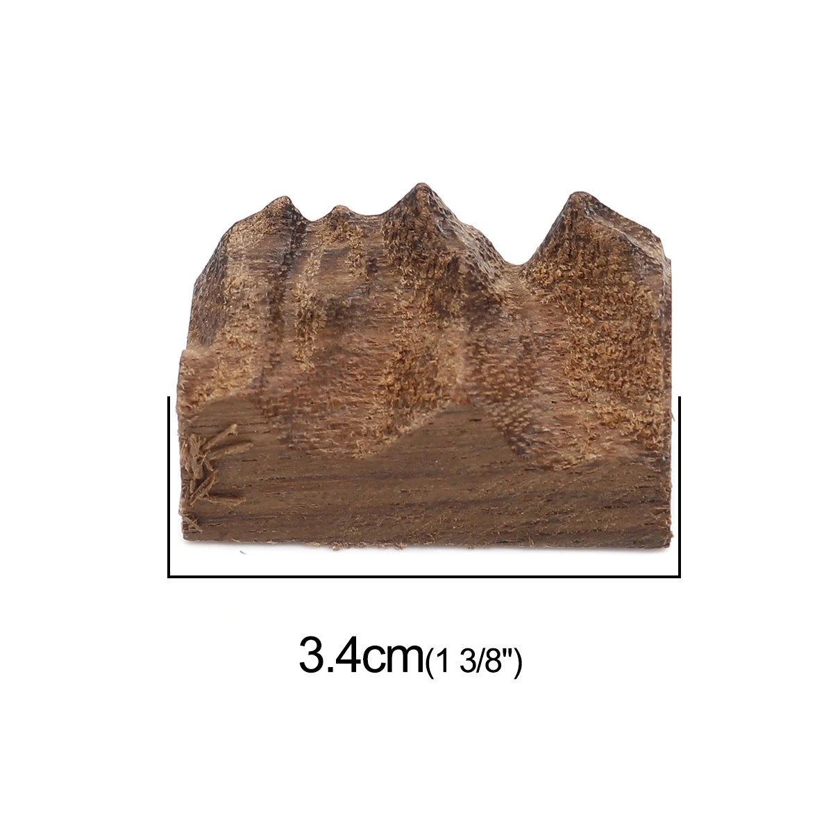 Gorące drzewo sandałowe biżuteria z żywicy Craft materiał do wypełniania Khaki Mountain naszyjnik pierścionki DIY ustalenia 34mm x 22mm, 1 sztuka