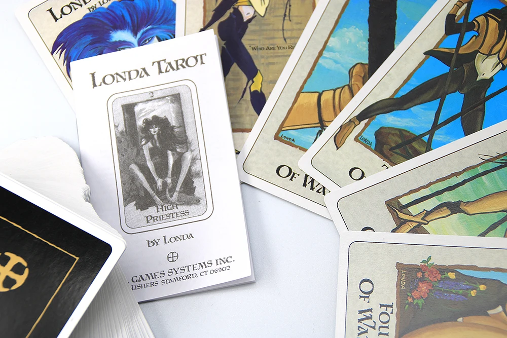 Londa Tarot Out of Print Beautiful 78 Cards Highly Stylized Unique Spiritually Influenced Deck Card Game with Guidebook OFP