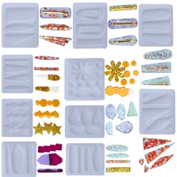 Molde de silicona de cristal para manualidades, moldes irregulares de Clip de pelo de flor de estrella, horquillas hechas a mano, Pendientes colgantes, herramientas de fabricación de joyas de resina