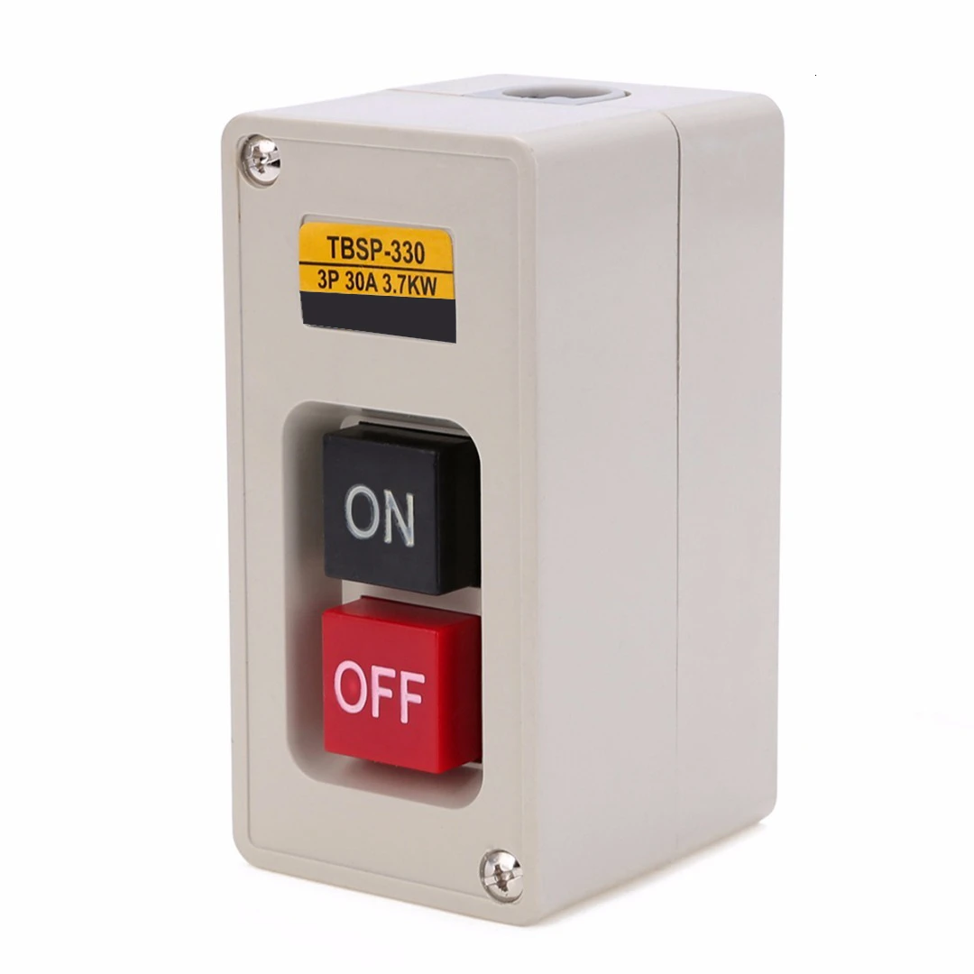 3 Phase TBSP-330 On / Off Switch Button 3.7kw  Energy For Mechanical Equipment