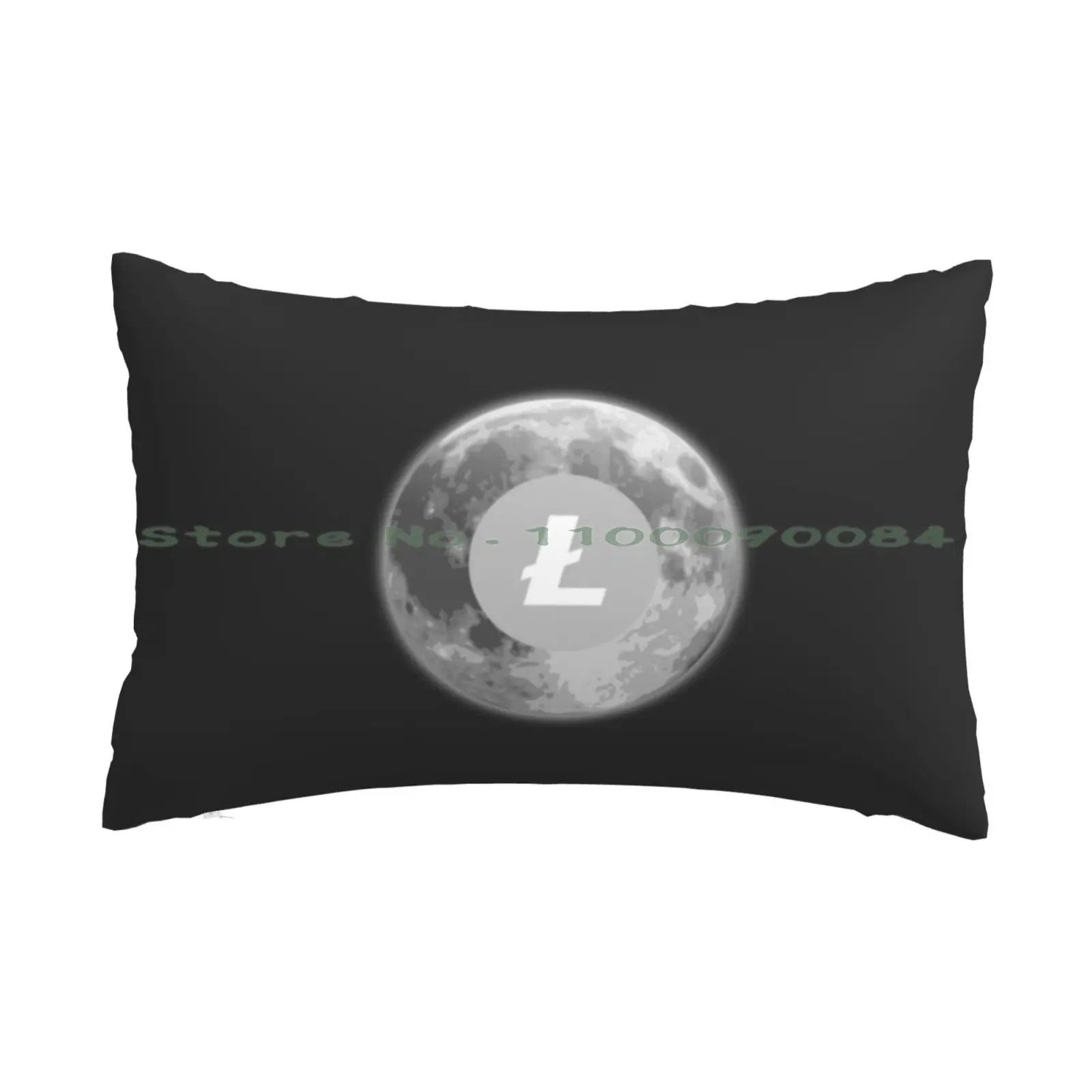 Litecoin Moon Pillow Case 20x30 50*75 Sofa Bedroom Best Selling Priest Stuff Priest Trending Priest Populer Priest Discount