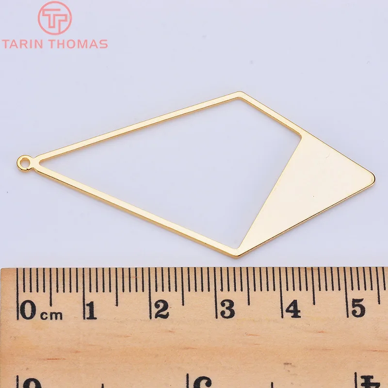 (1879)6PCS 28x57MM 24K Gold Farbe Messing Hohl Anhänger Charms Hohe Qualität Diy Schmuck Erkenntnisse Zubehör – Detail 1
