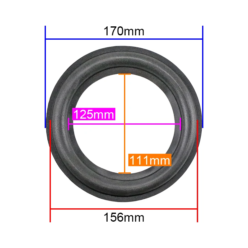 GHXAMP-Foam Edge Surround Suspensão Side Repair Audio Speaker, Subwoofer DIY para Focal, 7 ", 170mm, 2pcs