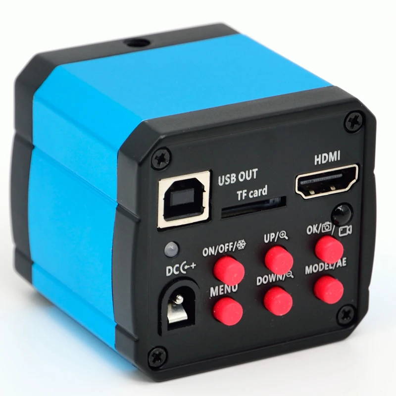 Fyscope 14mp Hdmi Usb Ultra hd Indústria Câmera de Vídeo Microscópio tf Cartão 60fps Panasonic Sensor 2.33 Polegada