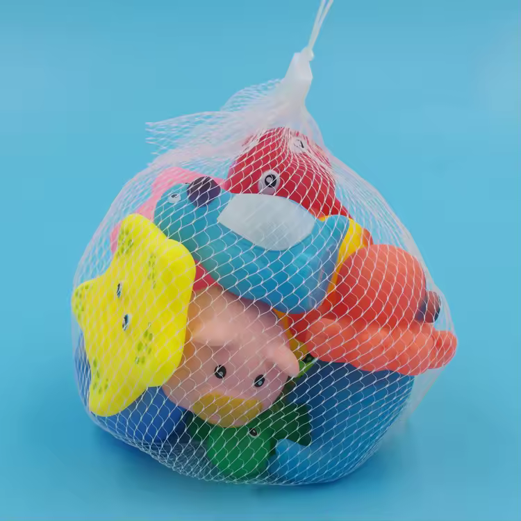 10 יחידות / מערכת צעצועי אמבטיה חמודים לתינוקות צעצועי מים רכים מגומי צליל דחיקה ילדים כביסה משחק מתנה מצחיקה