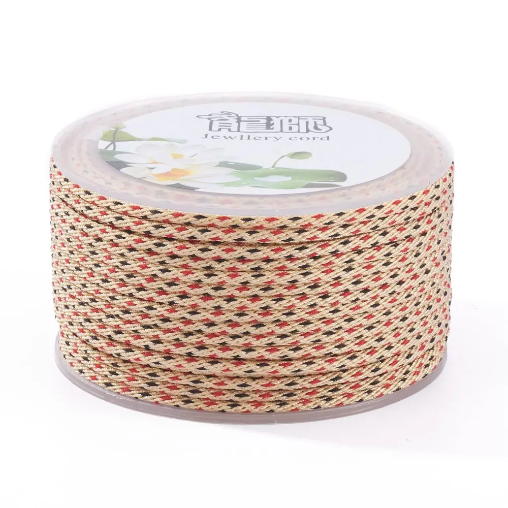 

Pandahall 2mm Polyester Braided Cord Jewelry Beading Thread for Handicrafted Bracelets Necklaces Making Braided Rope String DIY