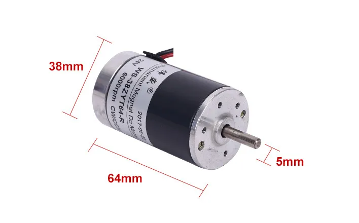 38mm micro speed regulating motor small generator forward and reverse motor 12V DC motor 24V high speed motor